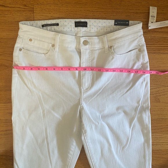 NWT Talbots White Capris Jean - Picture 10 of 12